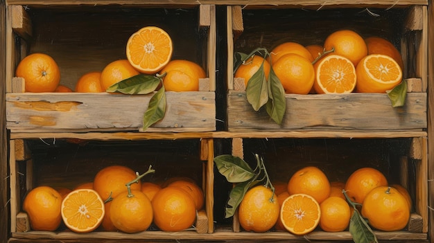 pomarańcze w skrzynkach