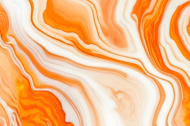 Pomarańczowa i Dhite Marble Texture Background Pomarańczowy Marble Textures ai generowane