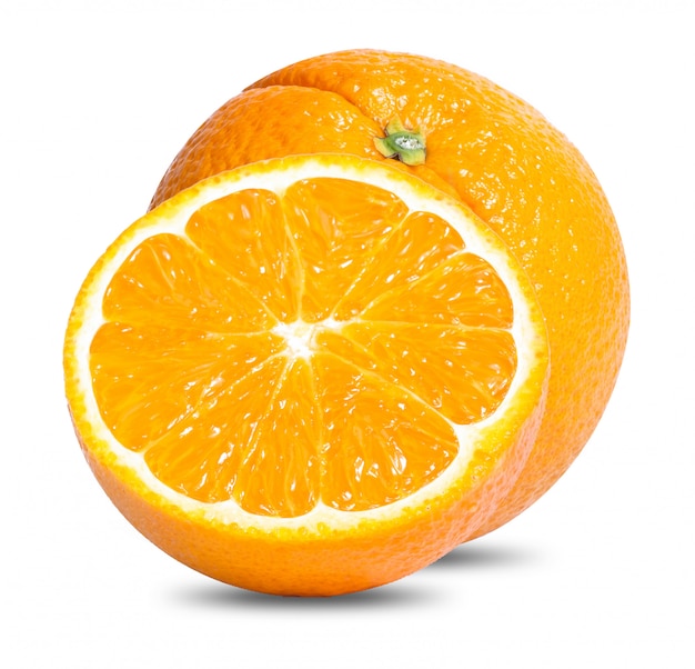 Pomarańczowa owoc odizolowywająca na białym tle
