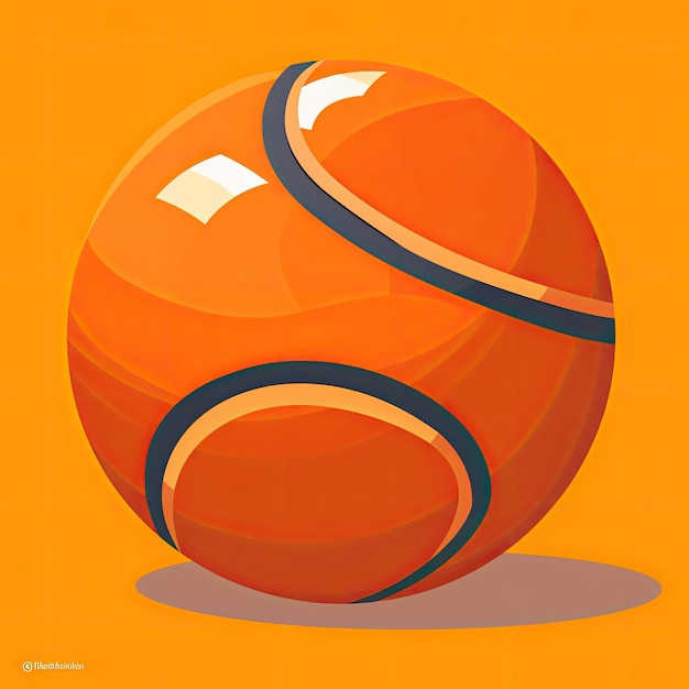 Pomarańczowa piłka do koszykówki z czarną linią