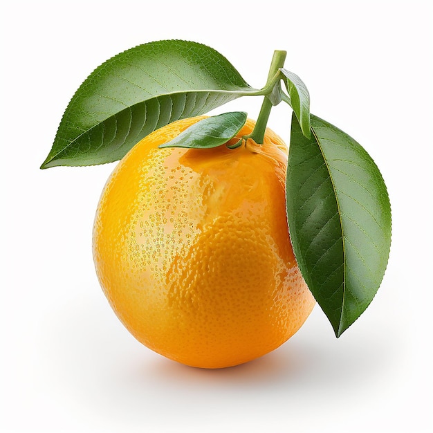 Pomarańczowe owoce na białym tle Generative AI