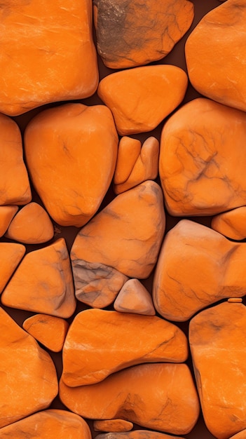 Pomarańczowe tło kamienne ultra realistyczne wysokie szczegóły AI generowane