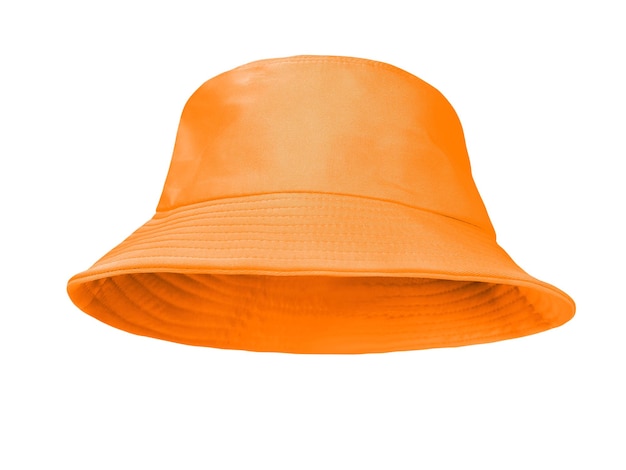 Zdjęcie pomarańczowy kapelusz na białym tle