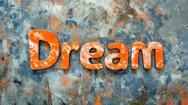 Pomarańczowy Marble Dream koncepcyjny kreatywny horyzontalny plakat artystyczny