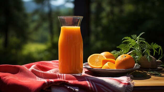 Pomarańczowy napój plażowy tło