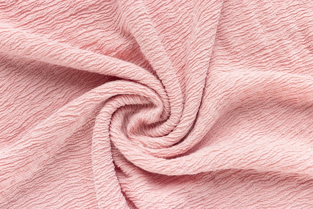 Pomarszczona tekstura różowa tkanina Abstrakcyjne tło