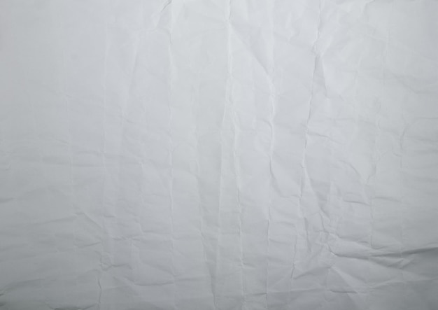 Pomarszczony i zmięty papier teksturowanej tło biała księga w skali szarości