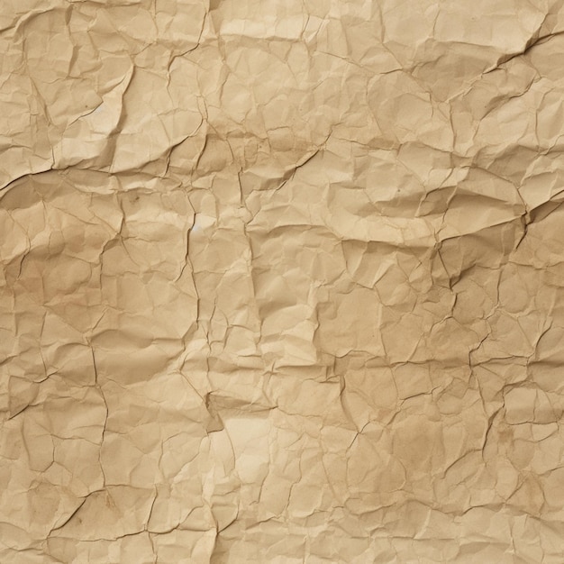pomarszczony papier teksturowany w brązowym kolorze generatywnym ai