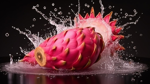 pomegranate splashing HD 8K tapeta Stock Photographic