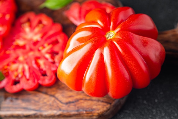 Zdjęcie pomidor czerwony owoc warzywo świeży zdrowy posiłek jedzenie przekąska na stole kopia przestrzeń jedzenie tło