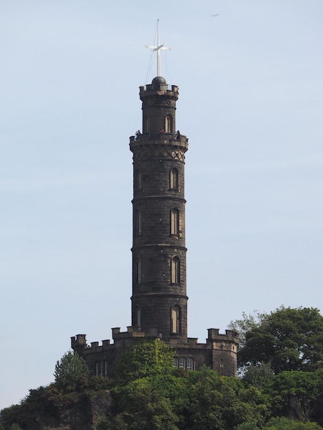 Pomnik Nelsona na Calton Hill w Edynburgu