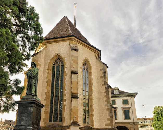 Pomnik Zwingli w Wasserkirche w Zurychu, Szwajcaria