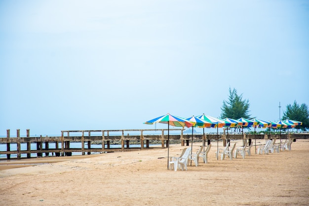 Pomost na plaży