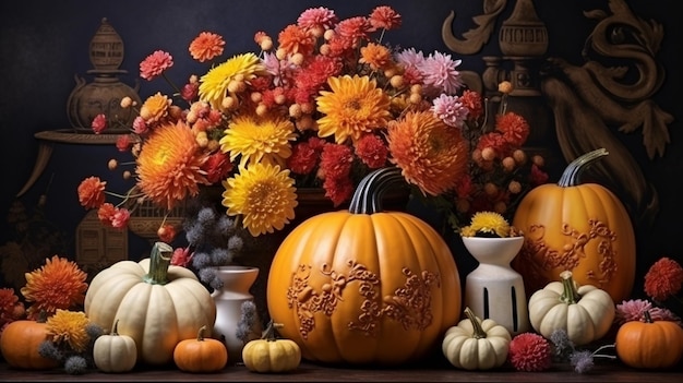 pompkin event desktop wallpaper HD 8K wallpaper Stock Photographic Image