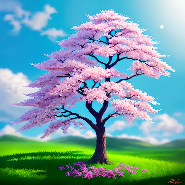 Pomysł na model drzewa Sakura do gry