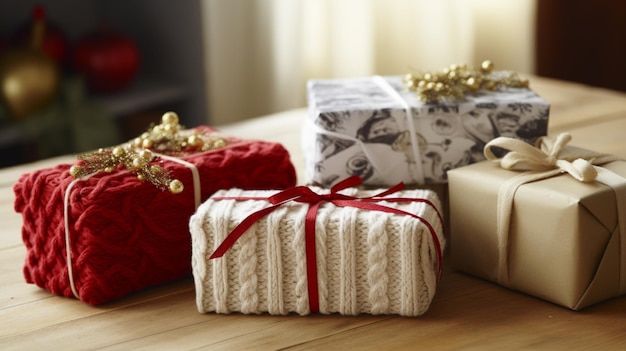 Pomysł na pakowanie prezentów świątecznych na Boxing Day i zimne wakacje w tradycji angielskiej wsi