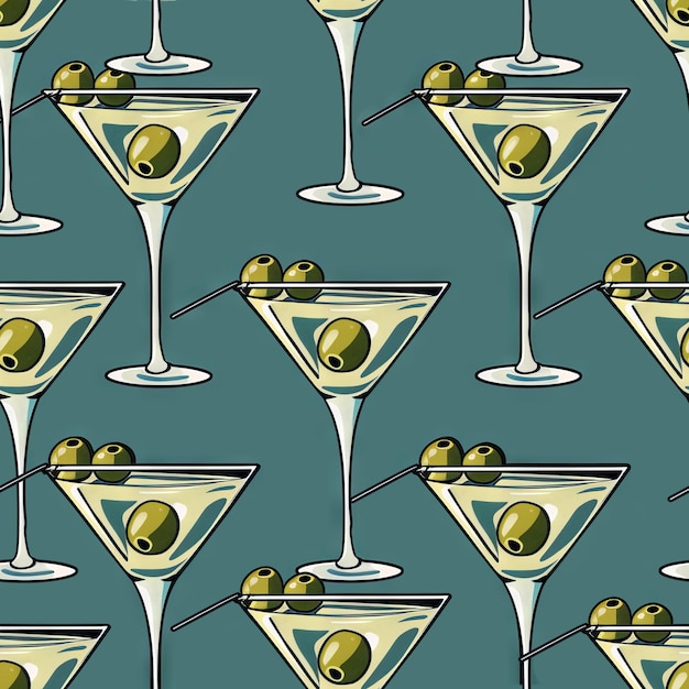 Zdjęcie pop art martini wzór