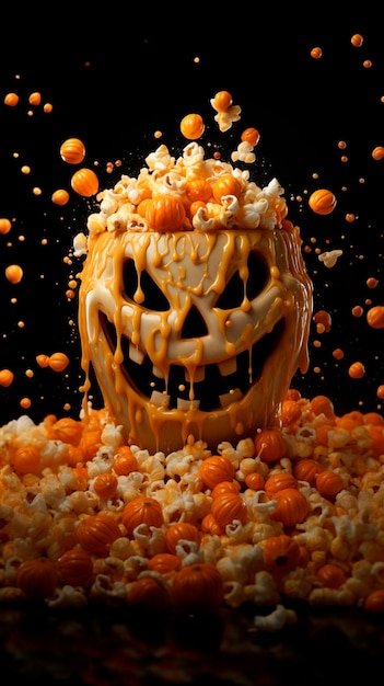 Zdjęcie popcorn halloween calabaza