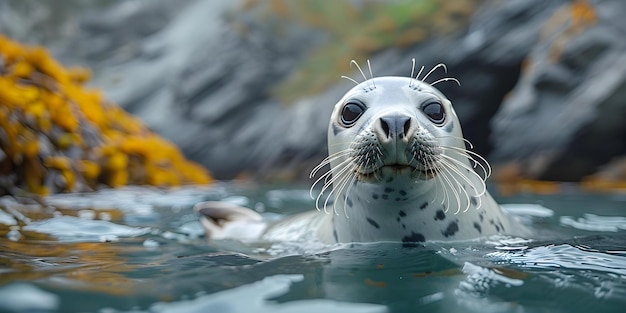 Populacja foki na wyspie Helgoland w Niemczech