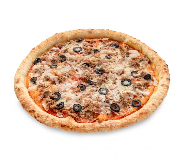Popularne dodatki do pizzy w amerykańskich pizzeriach na białym tle