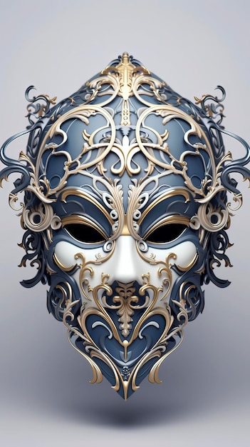 Porcelanowa maska z kobiecą twarzą generatywną ai