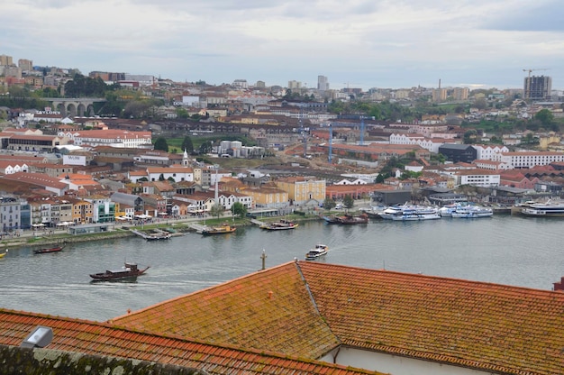 Porto brzegi rzeki Douro widziane z góry