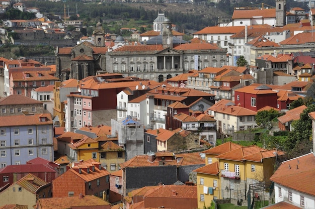 Porto brzegi rzeki Douro widziane z góry