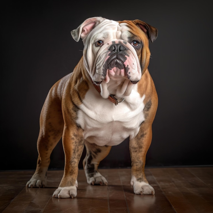 Zdjęcie portret angielskiego buldoga