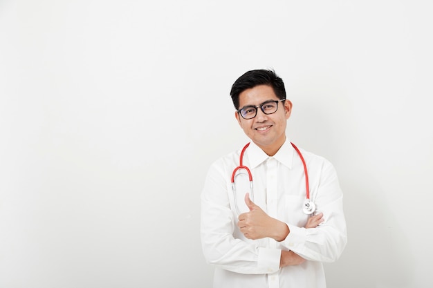 Portret azjatyckiego lekarza