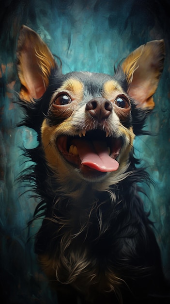 Portret chihuahua generatywnego AI