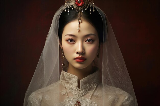 Portret chińskiej panny młodej