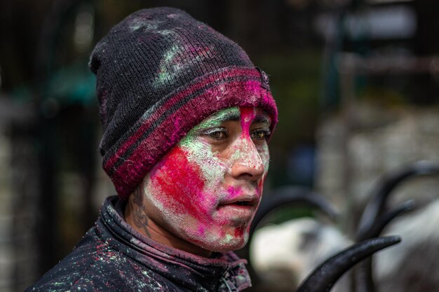 Zdjęcie portret chłopca z bliska