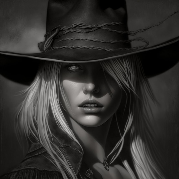 Portret gotyckiej dziewczyny z westernu