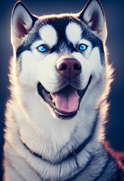 Portret Husky Syberyjskiego