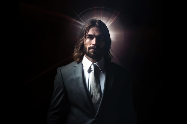 Portret Jezusa Chrystusa w stroju świętego krzyża