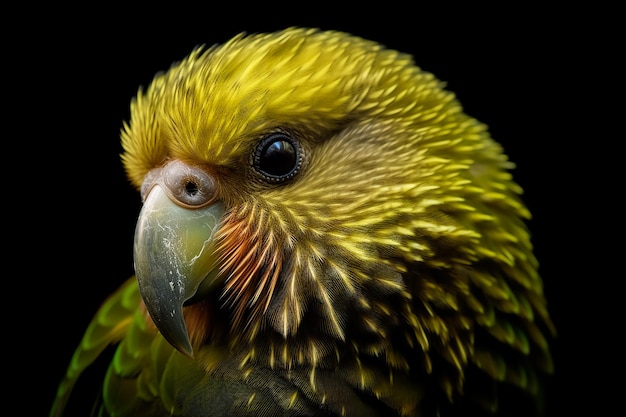 portret kakapo Strigops habroptilus