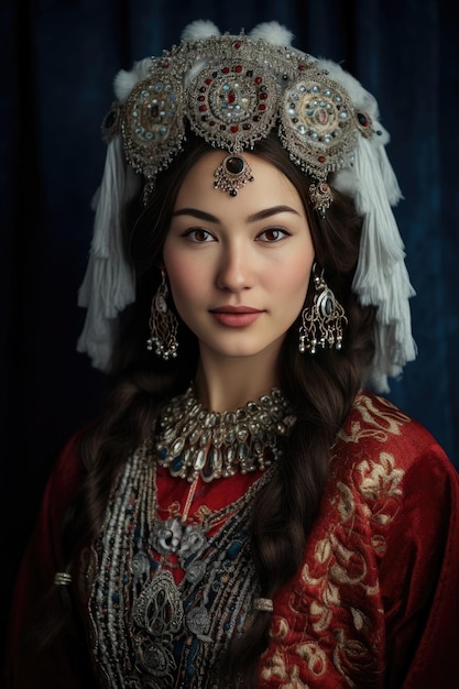 Portret kazachskiej panny młodej