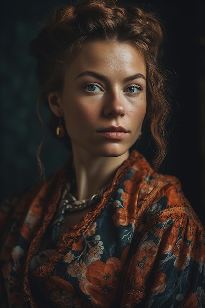 Portret kobiety mody