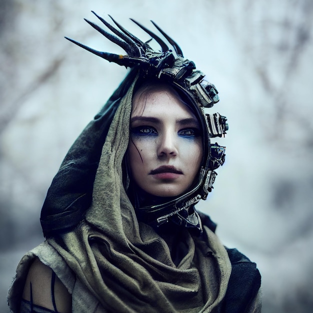 Portret kobiety wikingów