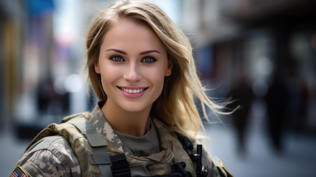Portret kobiety wojskowej