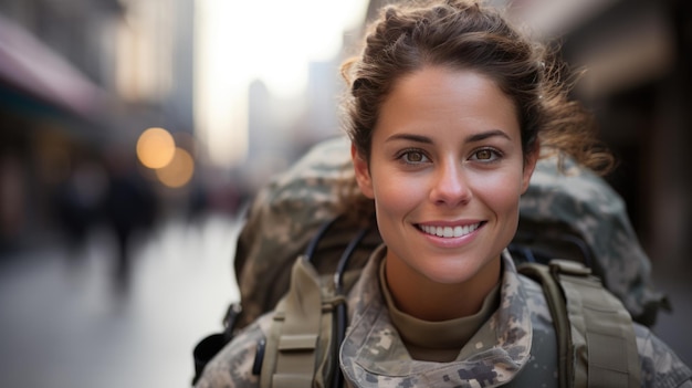 Portret kobiety wojskowej