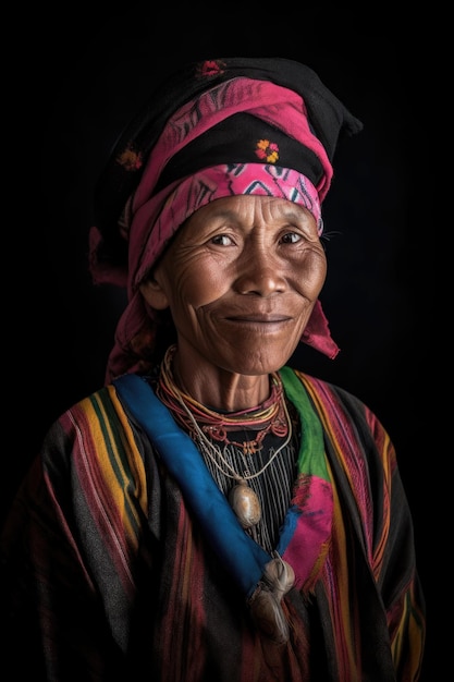 Portret kobiety z plemienia Toba
