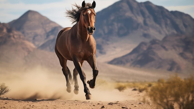 portret konia biegnącego