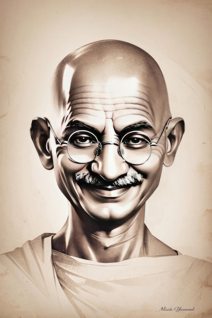 Portret Mahatmy Gandhiego