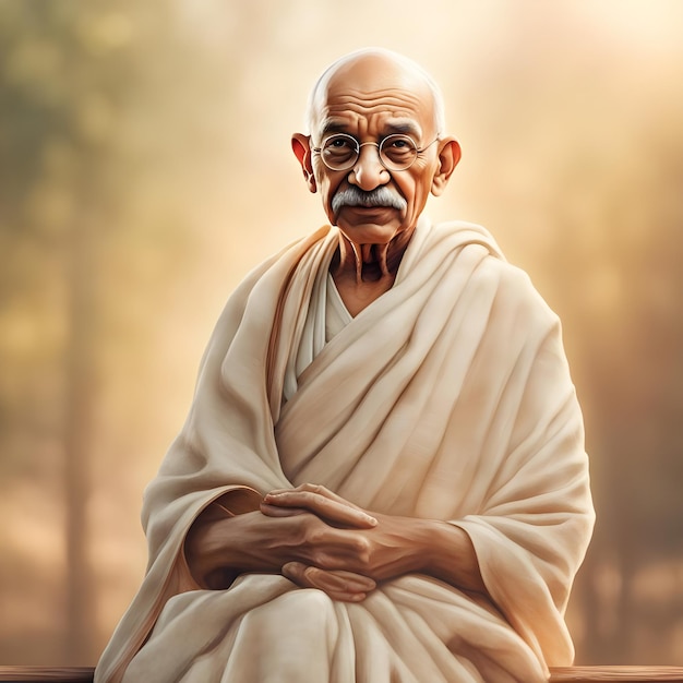 Portret Mahatmy Gandhiego