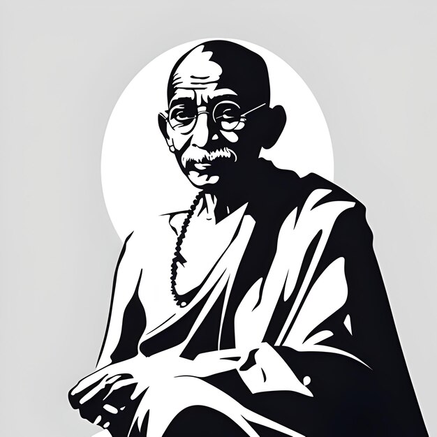 Portret Mahatmy Gandhiego