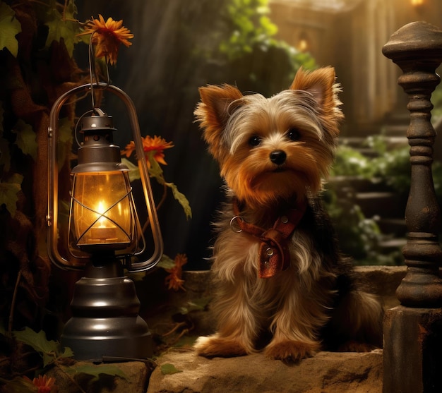 Portret małego psa domowego