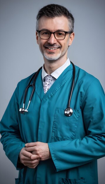 Zdjęcie portret męskiego lekarza narodowy dzień lekarzy
