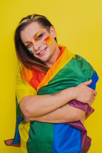 Portret Mężczyzny Transseksualnego, Wsparcie Koncepcyjne Dla Gejów, Lesbijek, Osób Transpłciowych I Przeciw Homofobii