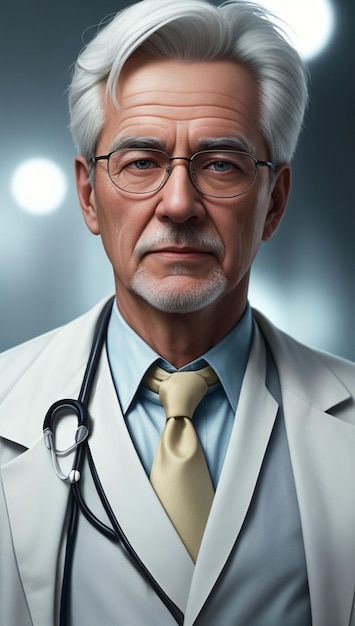 Zdjęcie portret młodego lekarza